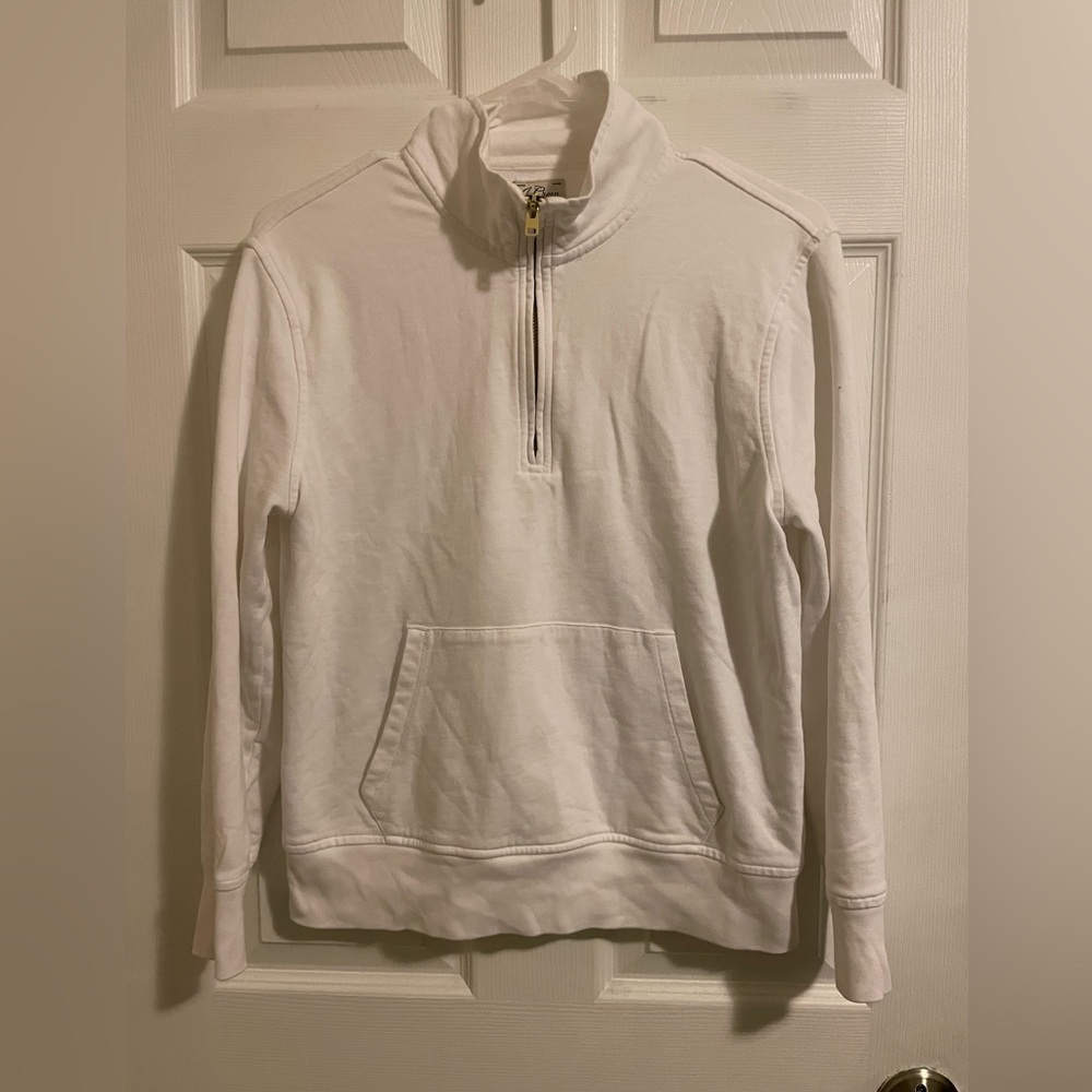 J crew Vintage white zip up sweater